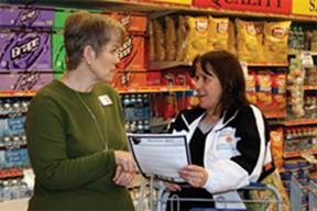 two women grocery shopping