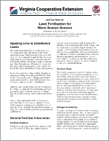 Cover for publication: Soil Test Note 18: Lawn Fertilization for Warm Season Grasses