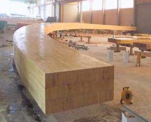 Glulam manufactured to meet curve design